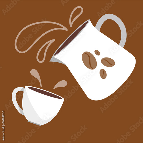 kettle pouring coffee
