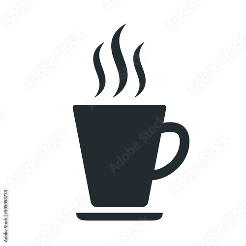 Heißgetränk, großer Kaffee oder Tee Vektor Icon