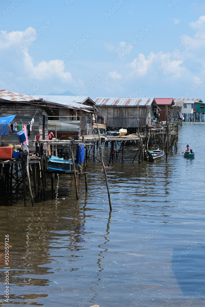 Beautiful stilts village kampung halo for the bajau people community. Beautiful stilts village kampung halo for the bajau people community.