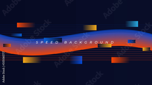 Modern abstract geometric red and blue color background. High speed. Hi-tech. Abstract technology background. Motion, sport, lines. Vector Illustration