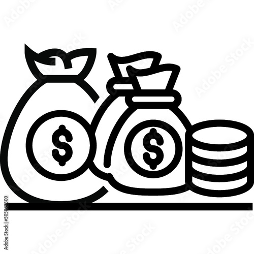 Capital, cash collection, charity icon