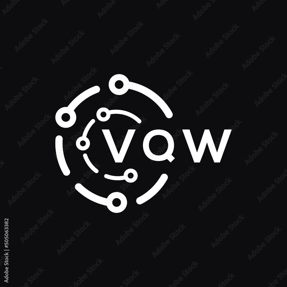 VQW technology letter logo design on white  background. VQW creative initials technology letter logo concept. VQW technology letter design.
