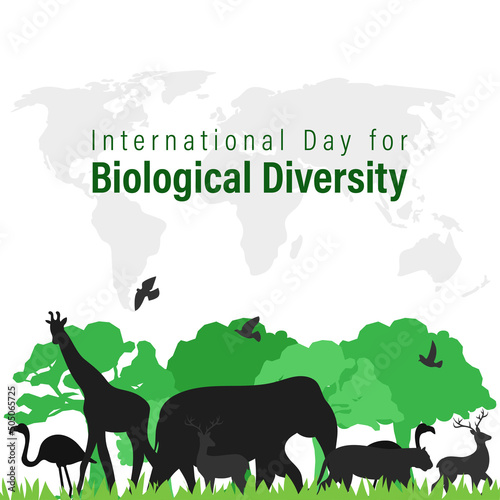 vvector illustration for international day for biological diversity