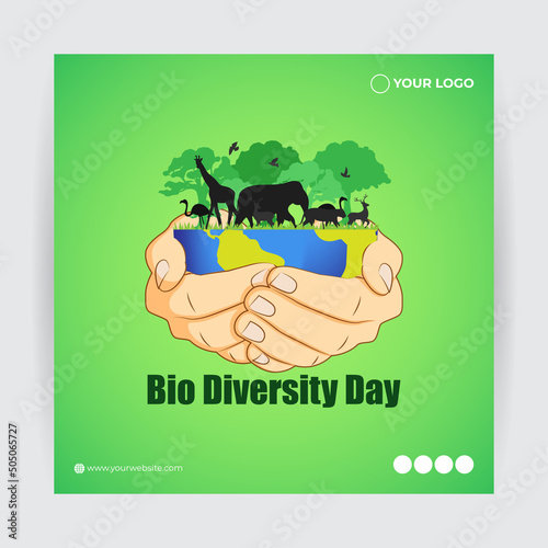 vvector illustration for international day for biological diversity