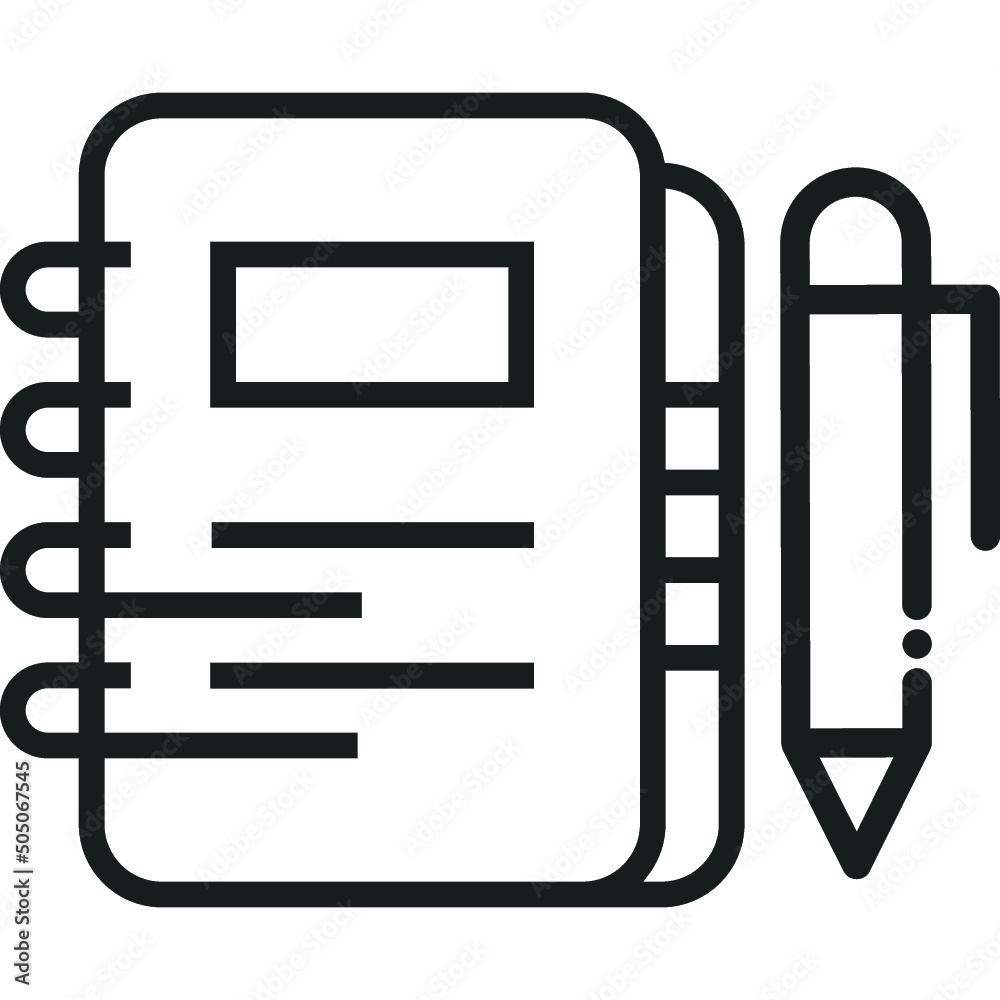 Diary, drafting, notebook icon Diary, drafting, notebook icon