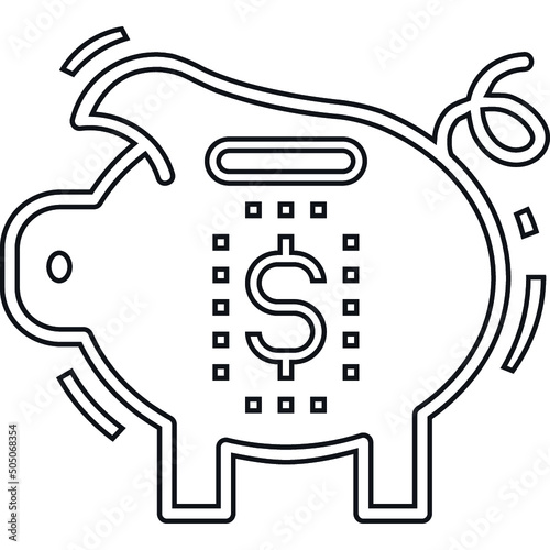 Dollar keeping, money box, money savings icon