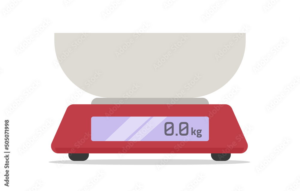 Stockvector Scale kitchen flat for food vector isolated or digital