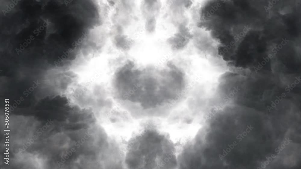 thunderstorm inside cumulonimbus clouds, view inside thunderstorm inside cumulonimbus clouds, view inside