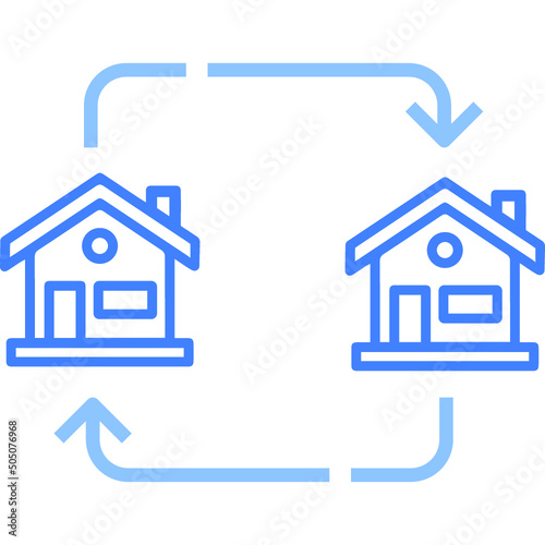Change, exchange, home icon