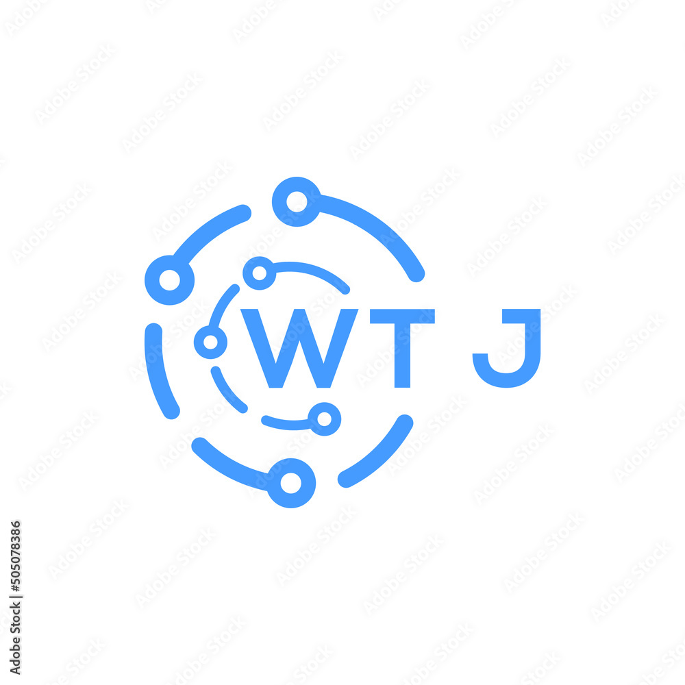 WTJ technology letter logo design on white background. WTJ creative initials technology letter logo concept. WTJ technology letter design. WTJ technology letter logo design on white background. WTJ creative initials technology letter logo concept. WTJ technology letter design.
