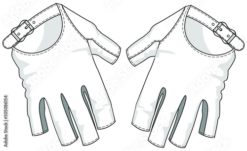 glove flat sketch vector illustration