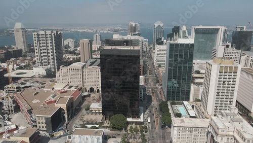 San Diego downtown drone footage 