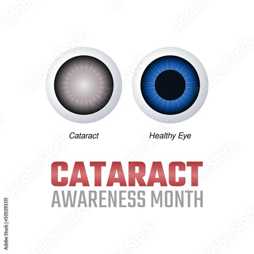 vector graphic of cataract awareness month good for cataract awareness month celebration. flat design. flyer design.flat illustration.