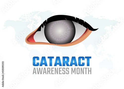 vector graphic of cataract awareness month good for cataract awareness month celebration. flat design. flyer design.flat illustration.