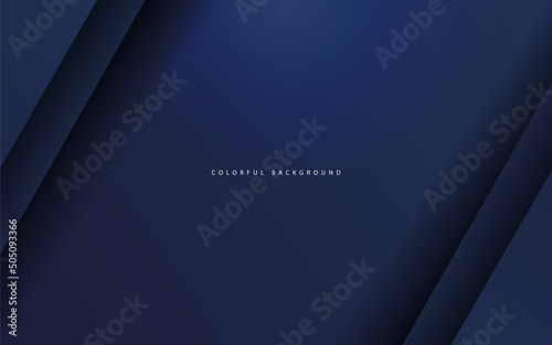 Abstract navy blue geometric shape papercut background