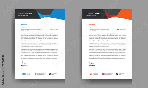 Professional Modern Letterhead design for company and business