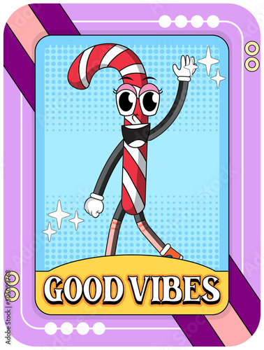 Candy crane cartoon character