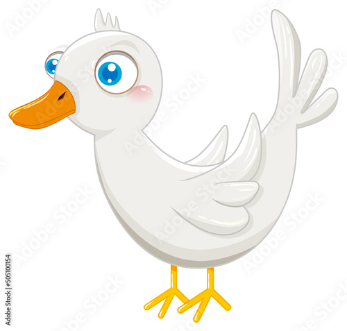 White duck cartoon character
