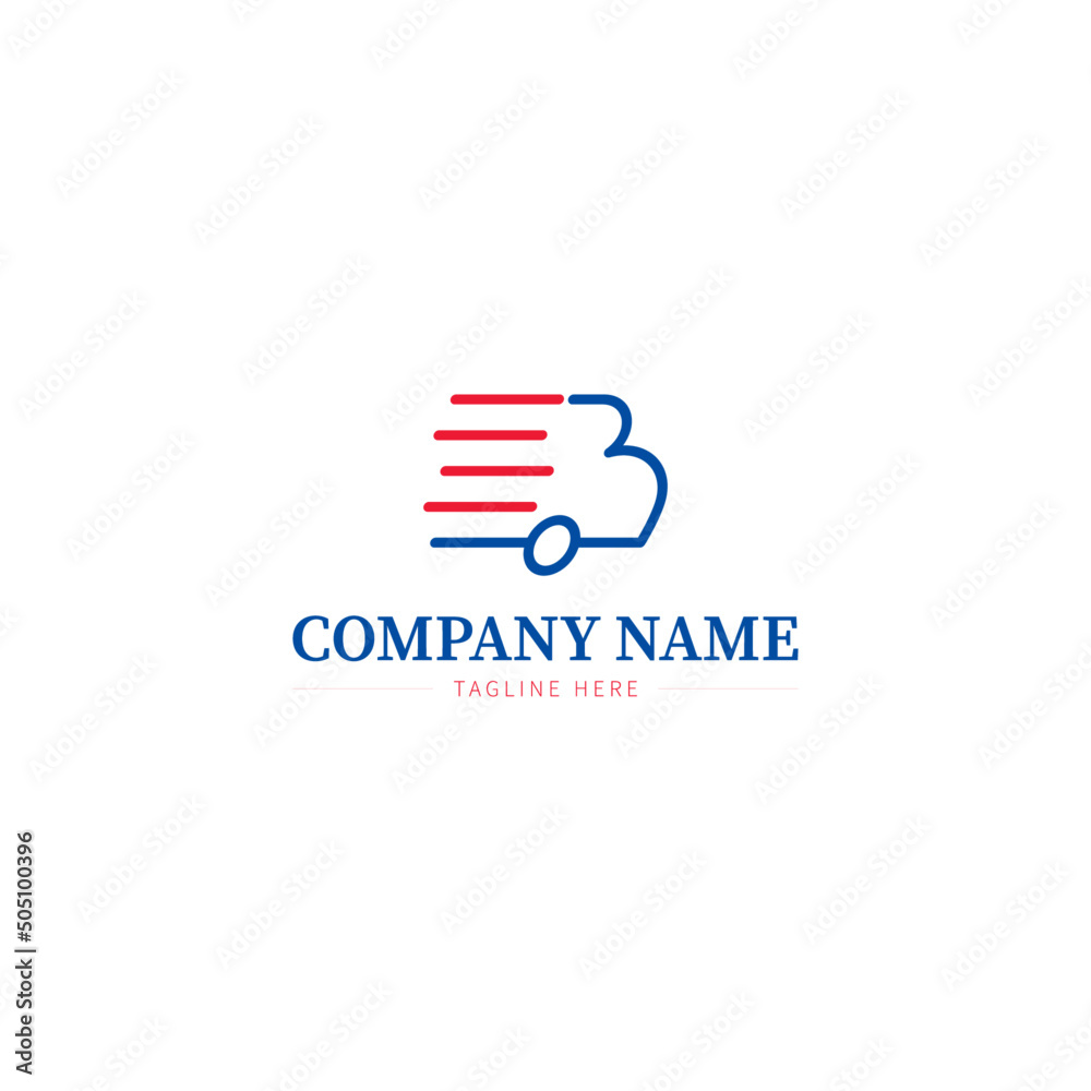 Letter B Truck logo, cargo logo, cargo delivery truck, logistics logo