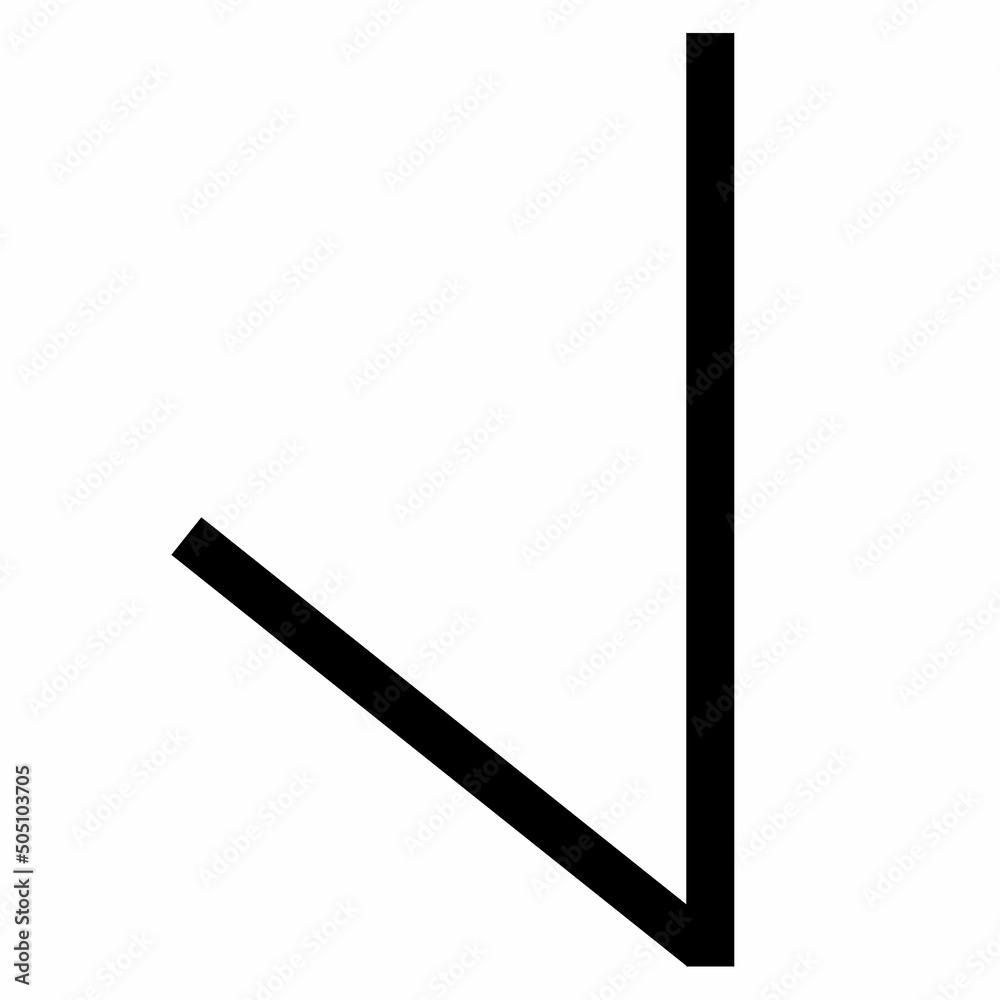 vector runic scandinavian celtic alphabet letter J vector runic scandinavian celtic alphabet letter J