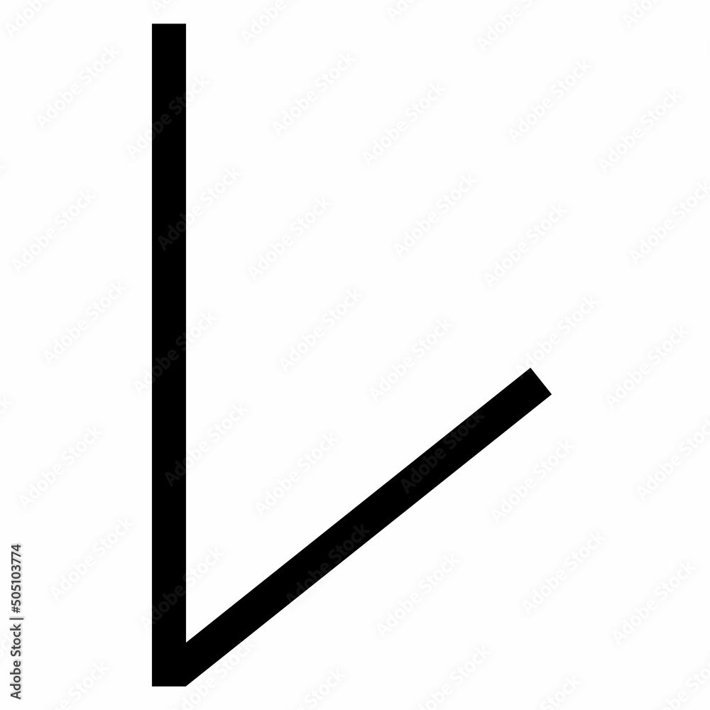 vector runic scandinavian celtic alphabet letter L vector runic scandinavian celtic alphabet letter L