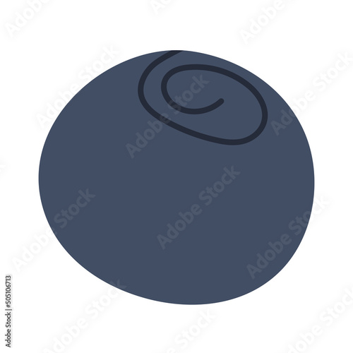 Ripe blueberry on a white background. isolated. Flat vector illustration. Eps10