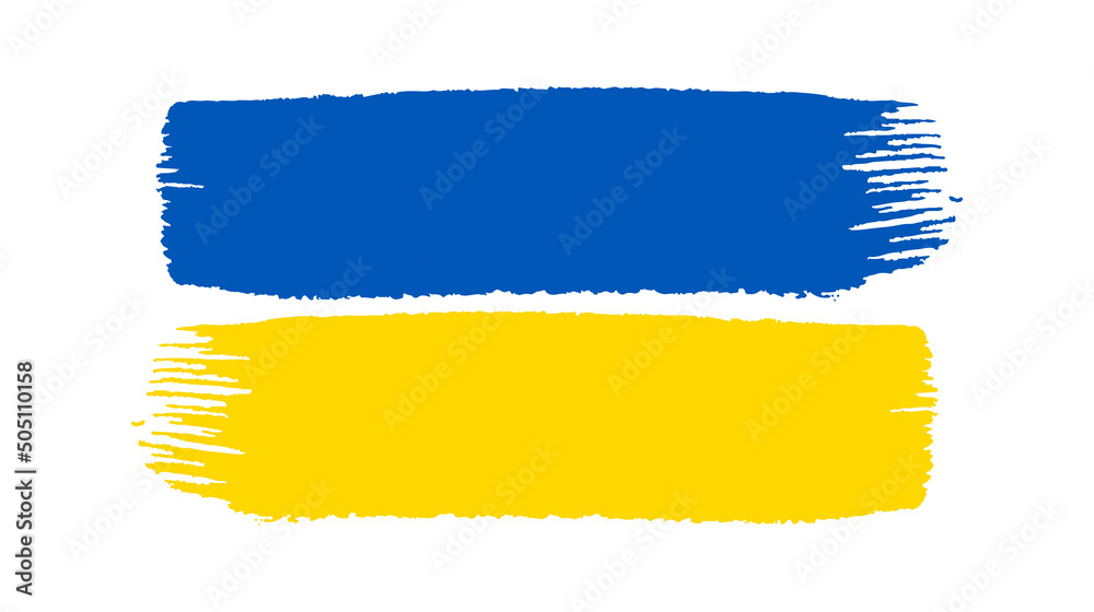 Obraz premium Ukrainian national flag in grunge style