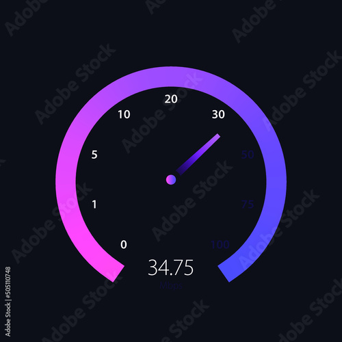 Speed test internet measure speedometer icon fast vector image. Internet speed test logo