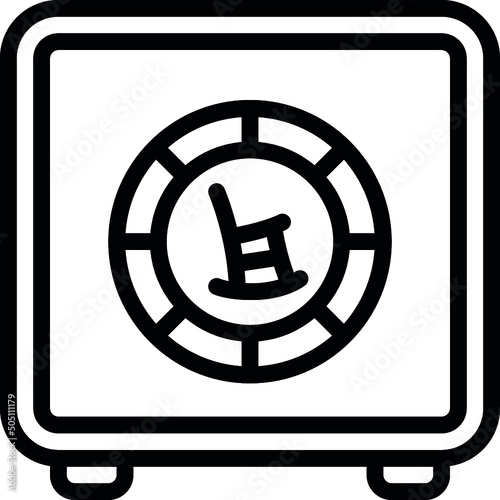 Pension Money Safe Icon