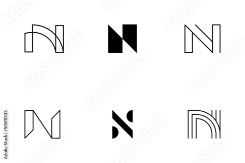 monogram letter n logo design templates inspiration photo