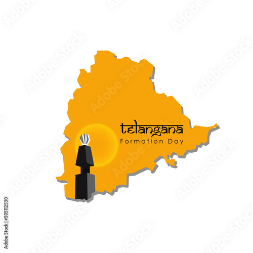 Telangana formation day. vector illustration 