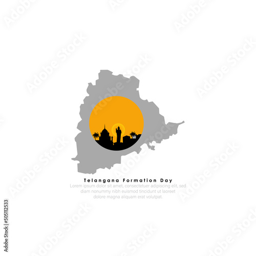 Telangana formation day. vector illustration 