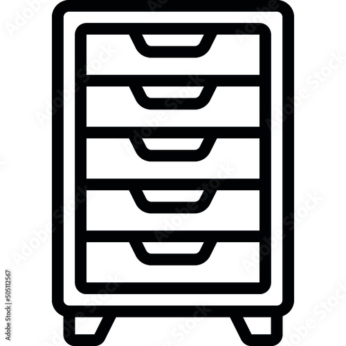 Tall Drawer Unit Icon