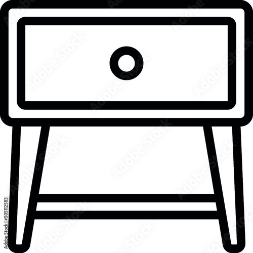 Single Drawer Table Icon