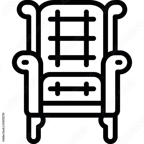Old Fashioned Arm Chair Icon