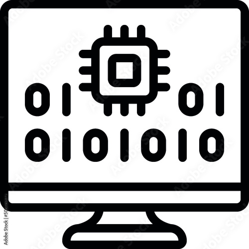 Binary Code Computer Icon