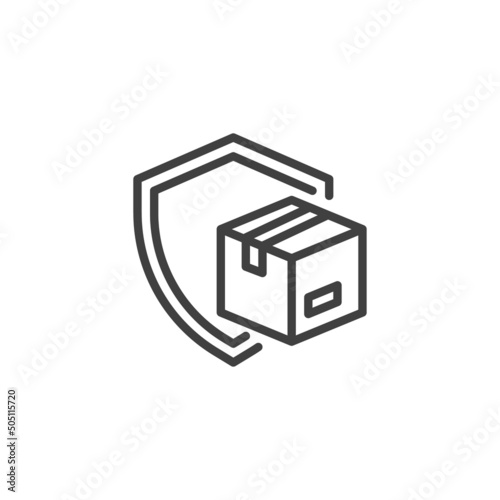Cargo insurance line icon