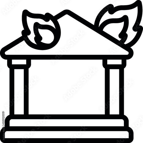 Bank Burning Icon