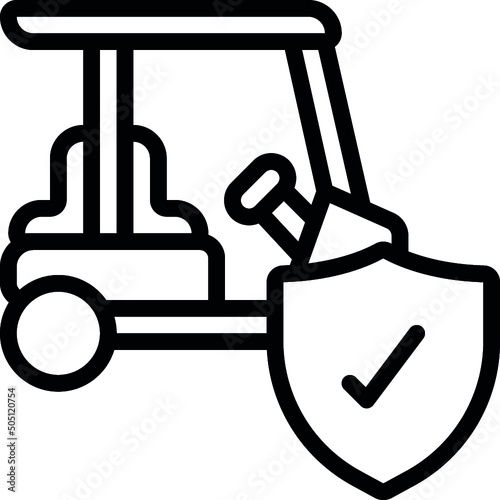 Golf Cart Safety Icon