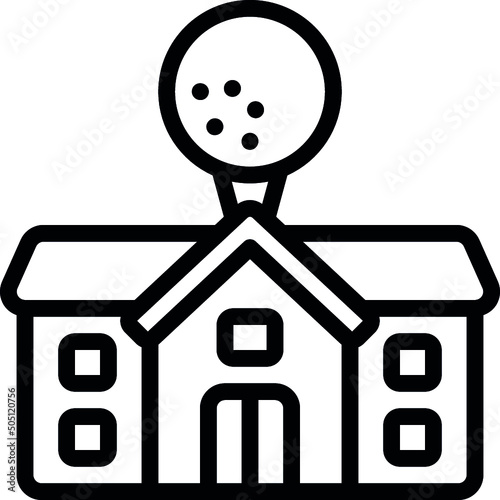 Clubhouse Building Icon photo
