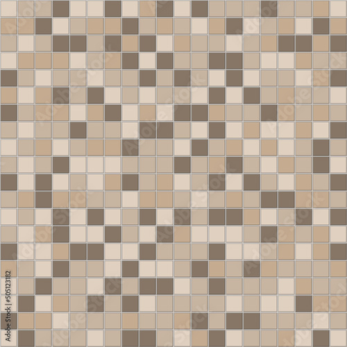 Vector graphic of ceramic floor and wall tiles. Geometric mosaic texture. Square tiles seamless pattern. mosaic bathroom or kitchen tile wall. Ceramic tiled floor or swimming pool. vector eps10.