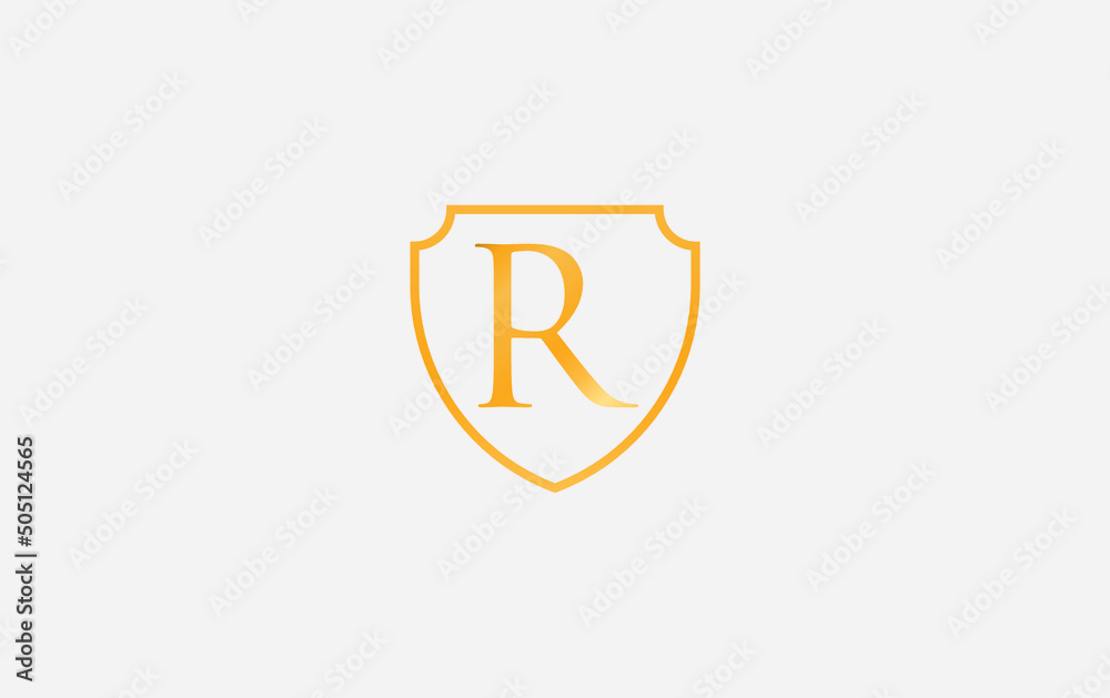 Shield Security and Protection logo design vector with the letter and alphabets R Shield Security and Protection logo design vector with the letter and alphabets R