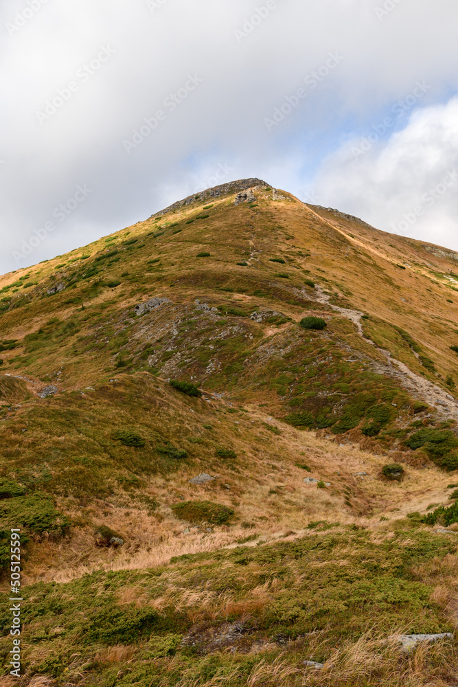 Landscapes of the Carpathians near Lake Nesamovite, Ukrainian Carpathians in autumn.