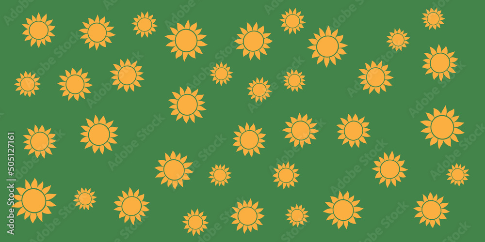 Lots of Orange Flowers or Suns of Various Sizes- Vintage Style Texture, Natural Floral Pattern Background, Design Element in Editable Vector Format Lots of Orange Flowers or Suns of Various Sizes- Vintage Style Texture, Natural Floral Pattern Background, Design Element in Editable Vector Format