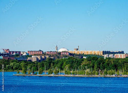 Canvas Print View towards the Stockholm Skyline, Stockholm County, Sweden
