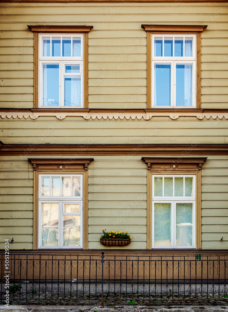Fototapeta premium Traditional Wooden House, Tallinn, Estonia