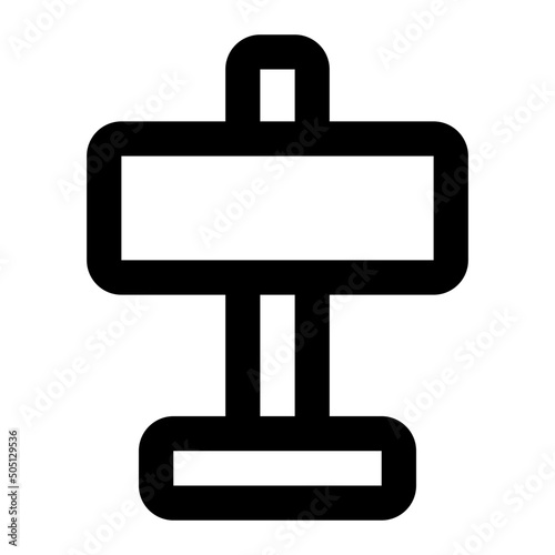 signboard line icon