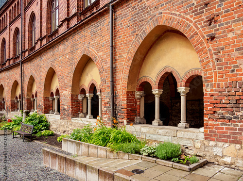 Cloister in Cathedral of Saint Mary or Dome Cathedral  Old Town  Riga  Latvia