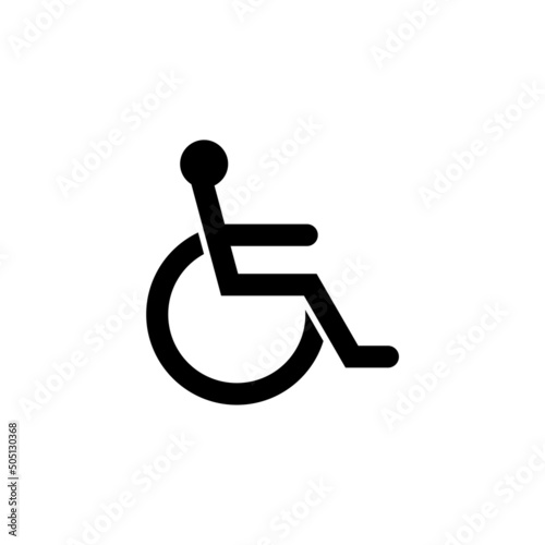 Disable toilet access wheelchair sign design