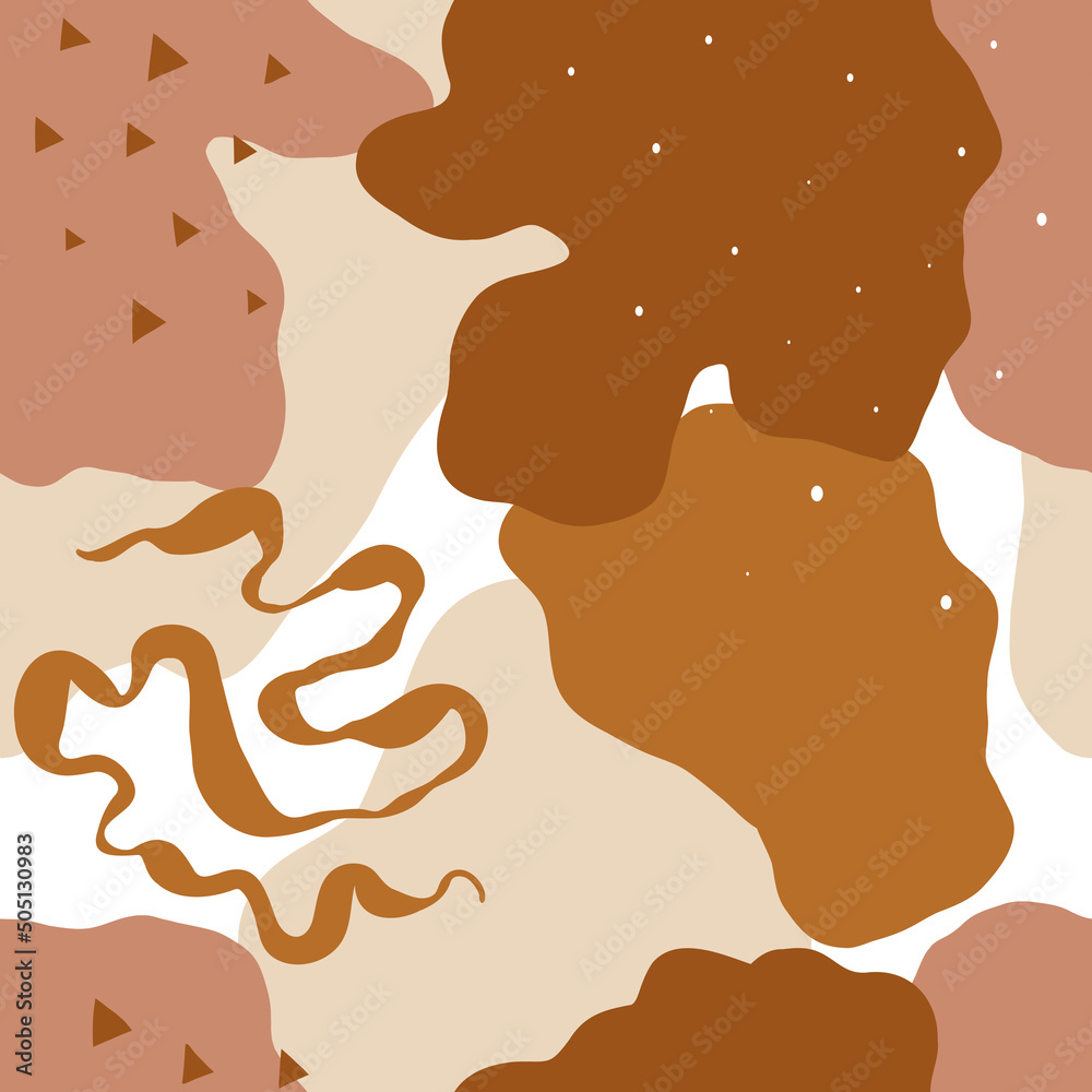 Boho seamless pattern of bright abstract shapes Boho seamless pattern of bright abstract shapes